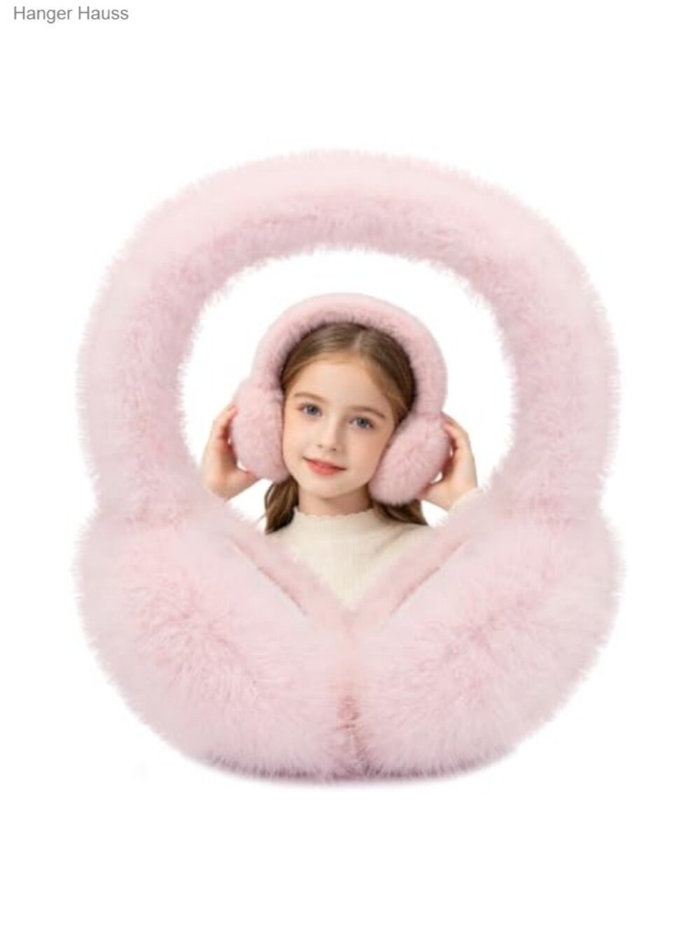 Kids Winter Faux Fur Earmuffs Warm Fluffy Ear Warmers Adjustable Foldable